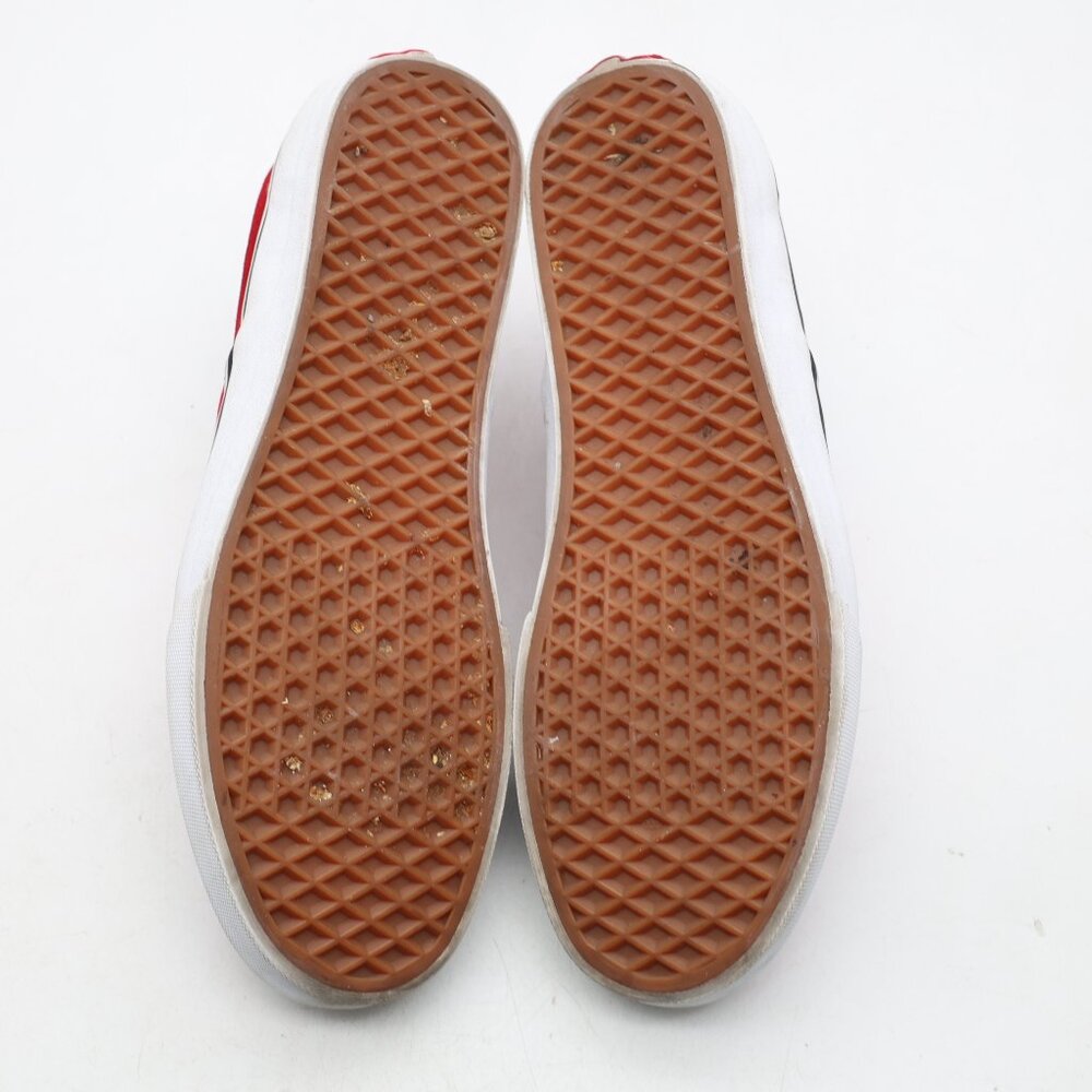 Vans Classic Slip On Jawbones Men's Size 10 Black Red Athletic Sneakers - Picture 7 of 9